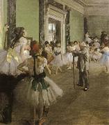 Edgar Degas the dance class oil painting on canvas